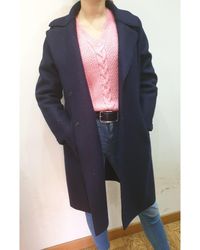 Herno Paletot laine bleu