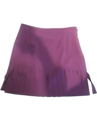 Moschino Jupe courte acetate rayon violet