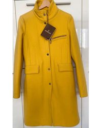 Moncler Manteau laine jaune