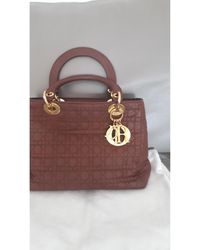 Dior Sac en bandoulière en tissu tissu LADY marron