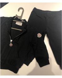 Moncler Ensemble jogging coton bleu