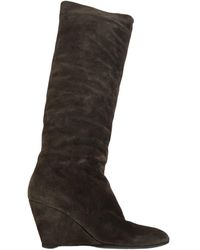 Giuseppe Zanotti Bottes cuissards cuir marron