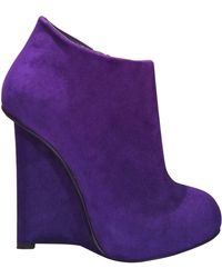 Giuseppe Zanotti Bottines & low boots à talons daim violet