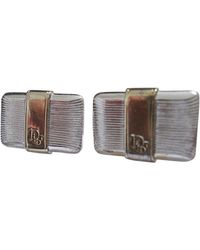 Dior Boutons de manchette métal argent - Métallisé