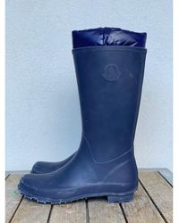 Moncler Bottes de pluie caoutchouc bleu