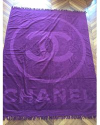 Chanel Paréo coton rouge Taille unique