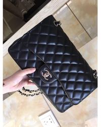 Chanel Sac en bandoulière en cuir cuir noir