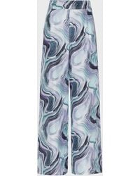 Vilebrequin - Wide-Leg Silk Pants Marble - Lyst