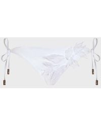 Vilebrequin - Embroidered Side-Tie Bikini Bottom Strelitzia Flower - Lyst