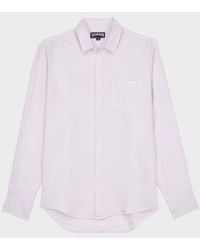 Vilebrequin - Plain Linen Shirt With Chest Pocket - Lyst
