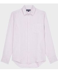 Vilebrequin - Plain Linen Shirt With Chest Pocket - Lyst
