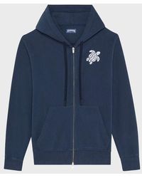 Vilebrequin - Cotton Full Zip Hoodie Big Turtle Embroidery - Lyst