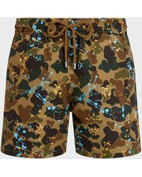 Vilebrequin - Camo Splash Badeshorts Für Herren - Vbq X Palm Angels - Bademode - Moorea - Marone - Größe S - Lyst