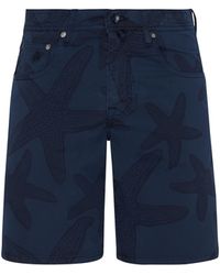 Vilebrequin - Gabardine-bermudashorts Mit Starfish Darkening-print Für Herren - Lyst