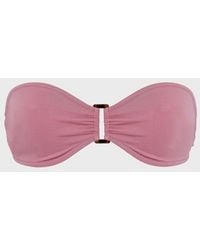 Vilebrequin - Bandeau Bikini Top Solid - Swimwear - Lune - Pink - Size Xs - Lyst