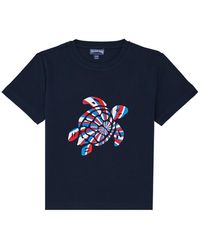Vilebrequin - T-shirt en coton organique garçon tortue tricolore brodée - thomy - Lyst