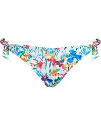 Vilebrequin - Slip bikini donna con laccetti laterali happy flowers - costume da bagno - flamme - Lyst