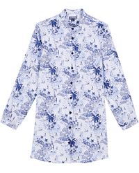Vilebrequin - Linen Shirt Dress Riviera - Lyst