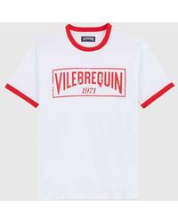 Vilebrequin - Cotton Light Jersey T-Shirt Bicolor Logo - Lyst