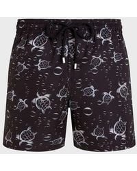 Vilebrequin - Micro-Perforated Ultra-Light And Packable Swim Shorts Bubble Turtles 3D - Lyst