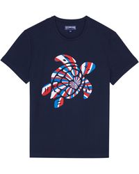 Vilebrequin - T-shirt Aus Bio-baumwolle Mit Aufgestickter Schildkröte Für Herren - Lyst