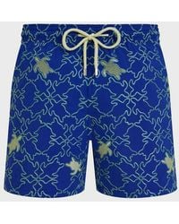 Vilebrequin - Swim Shorts Embroidered Turtles Net - Lyst