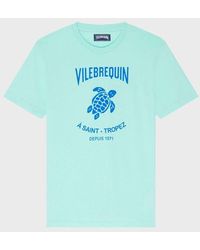 Vilebrequin - Cotton T-Shirt Contrasted Placed Gomy Logo - Lyst