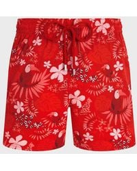 Vilebrequin - Stretch Short Swim Shorts Papel De Embrulho - Lyst