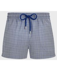Vilebrequin - Ultrafine Wool Swim Shorts Prince Of Wales Check - Lyst