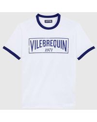 Vilebrequin - Cotton Light Jersey T-Shirt Bicolor Logo - Lyst