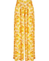 Vilebrequin - Pantalon en viscose femme tahiti flowers - line - Lyst