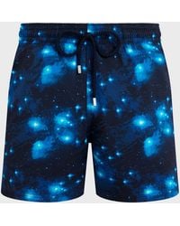 Vilebrequin - Stretch Short Swim Shorts Pégase - Swimwear - Moorise - Blue - Size Xs - Lyst