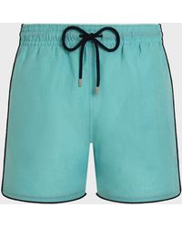 Vilebrequin - Linen Swim Trunks Solid - Swimwear - Mallorca - Green - Size L - Lyst