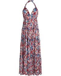 Vilebrequin - Viscose Long Backless Dress Flowers In The Sky - Lyst