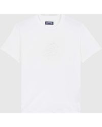 Vilebrequin - T-Shirt En Coton Homme Brodé Ton Sur Ton Turtle - Lyst