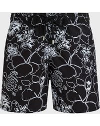 Vilebrequin - Swim Shorts Tropical Turtles Ink - Swimwear - Moorea - Black - Size Xs - Lyst