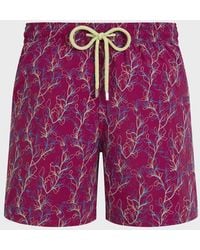 Vilebrequin - Embroidered Swim Trunks X-ray Seaweed - Limited Edition - Swimwear - Mistral - Red - Size Xl - Lyst