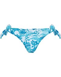 Vilebrequin - Bas de maillot de bain mini slip femme tahiti flowers - flamme - Lyst