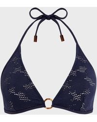 Vilebrequin - Triangle Bikini Top Jacquard Fleur Broderie Anglaise - Lyst