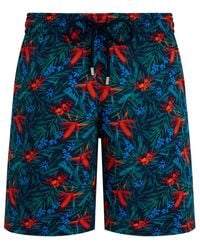 Vilebrequin - Pantaloncini Mare Uomo Lunghi Elasticizzati Tropical Flowers - Lyst