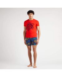 Vilebrequin - Organic Cotton T-shirt Placed Embroidered Turtle - Lyst