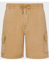 Vilebrequin - Linen Bermuda Shorts Cargo Pockets Natural Dye - Lyst
