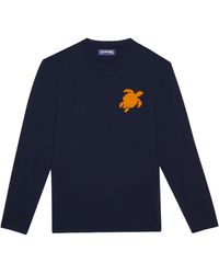 Vilebrequin - Long Sleeves Cotton T-shirt Turtle Patch - Lyst