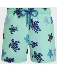 Vilebrequin - Embroidered Swim Trunks Ronde Des Tortues - Limited Edition - Swimwear - Mistral - Green - Size L - Lyst