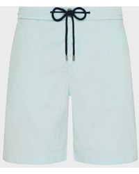 Vilebrequin - Tencel And Cotton Bermuda Shorts Satin - Lyst