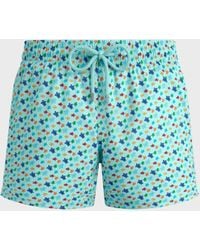 Vilebrequin - Stretch Short Swim Trunks Micro Ronde Des Tortues Rainbow - Lyst