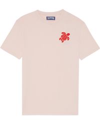 Vilebrequin - T-shirt Aus Bio-baumwolle Mit Aufgestickter Schildkröte Für Herren - Lyst