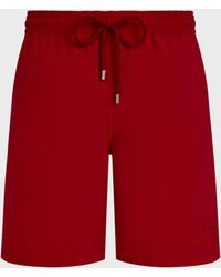Vilebrequin - Long Swim Shorts Water-reactive Ronde Des Tortues - Swimwear - Okoa - Red - Size S - Lyst