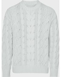 Vilebrequin - Herren Zopfmuster-baumwollpullover - Pullover - Philippe - Weiss - Größe L - Lyst