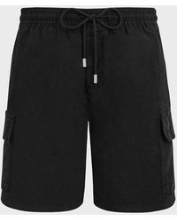 Vilebrequin - Linen Bermuda Shorts Cargo Pockets - Lyst